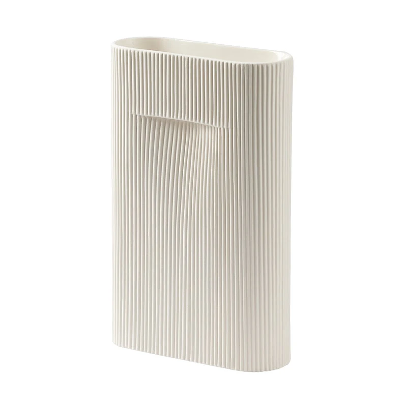 Muuto Ridge Vase, 35 Cm, Off White 3 Muuto Ridge Vase, 35 Cm, Off White