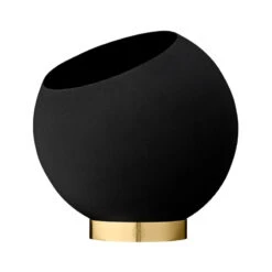 AYTM Globe Flower Pot, M, Black