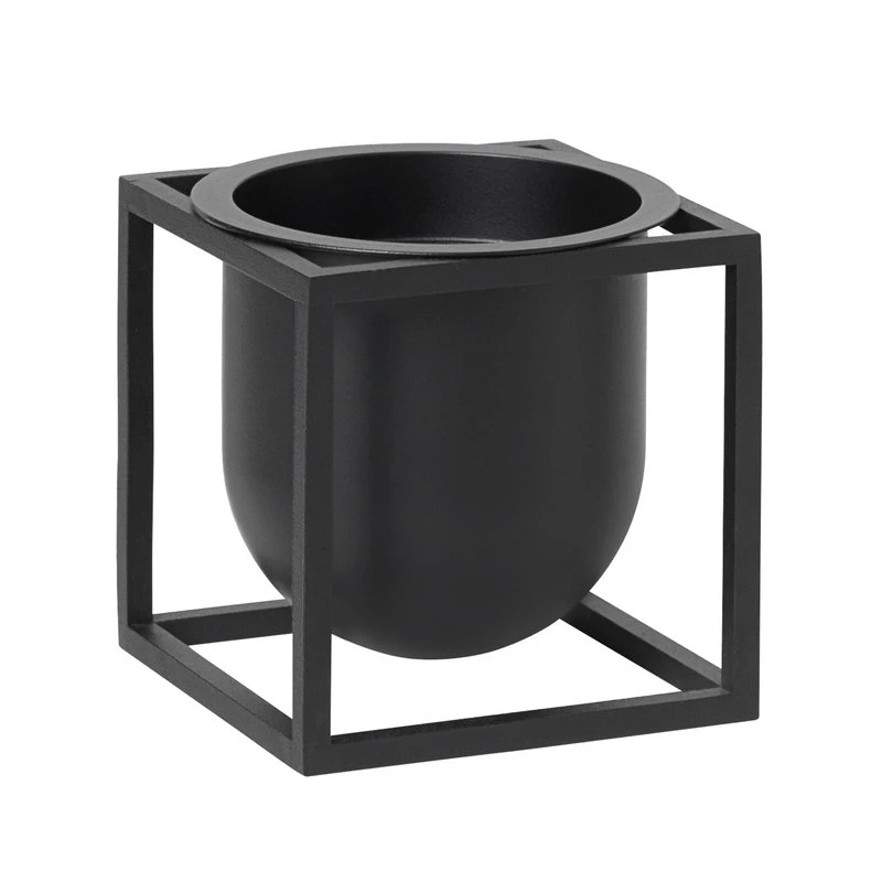 By Lassen Kubus Flowerpot 10, Black 3 By Lassen Kubus Flowerpot 10, Black