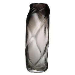 Ferm LIVING Water Swirl Vase, Tall, Smoked Grey