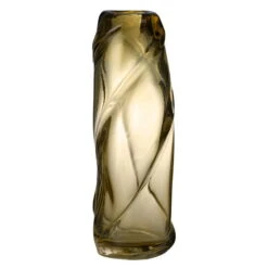 Ferm LIVING Water Swirl Vase, Tall, Light Yellow