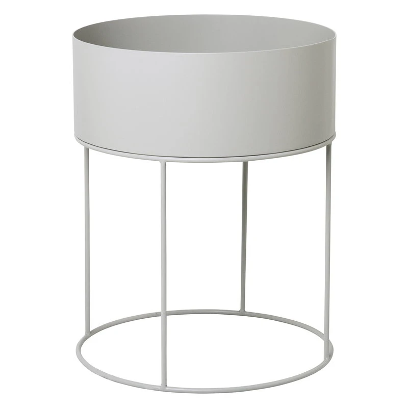 Ferm LIVING Plant Box, Round, Light Grey 3 Ferm LIVING Plant Box, Round, Light Grey