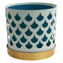 Klong Trio Flower Pot, White Drop