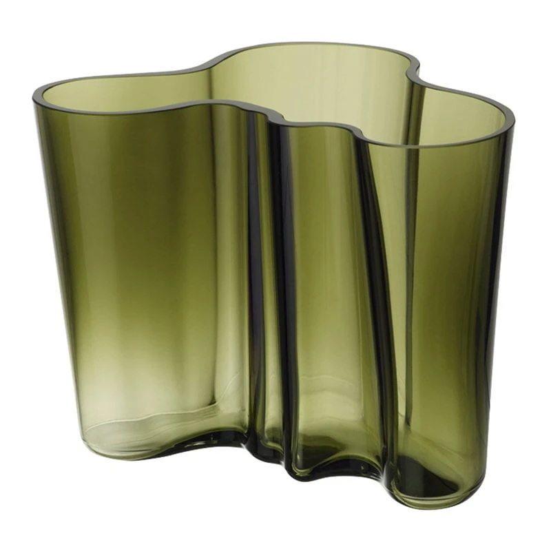 Iittala Aalto Vase 160 Mm, Moss Green 3 Iittala Aalto Vase 160 Mm, Moss Green