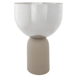 AYTM Torus Flowerpot, M, Silver - Taupe