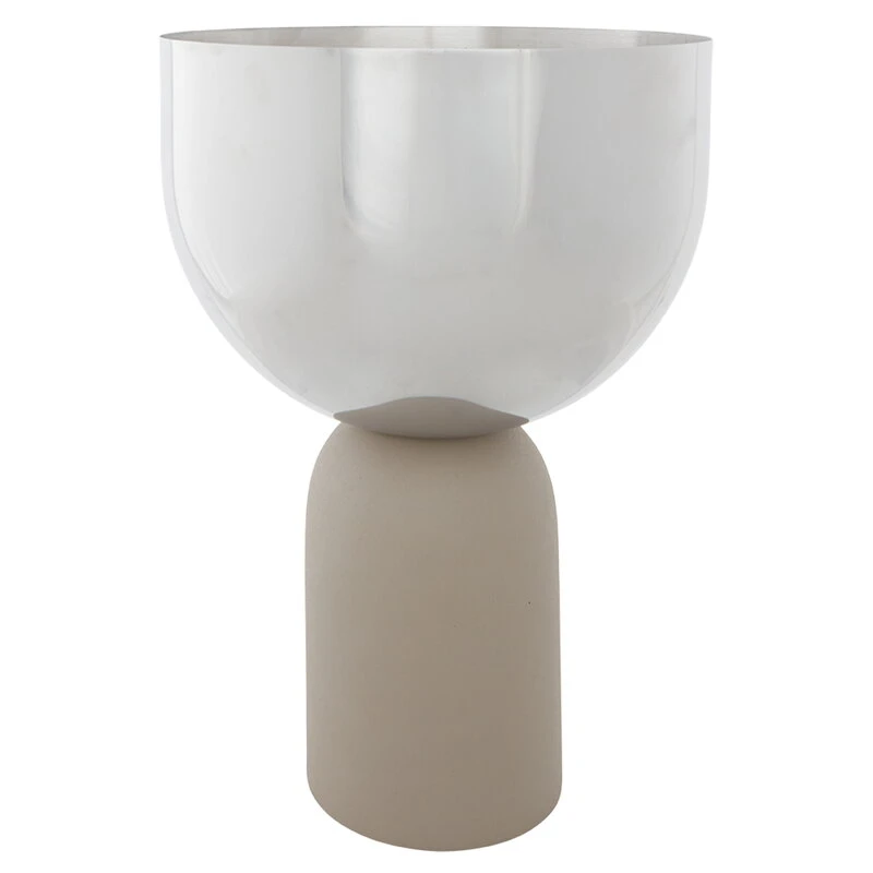 AYTM Torus Flowerpot, M, Silver - Taupe 3 AYTM Torus Flowerpot, M, Silver - Taupe