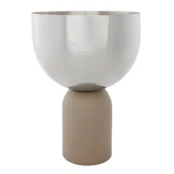 AYTM Torus Flowerpot, S, Silver - Taupe