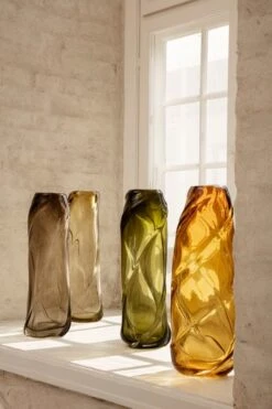 Ferm LIVING Water Swirl Vase, Tall, Light Yellow -FINISH DESIGN SHOP 34 0676 1