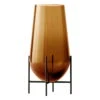 MENU Échasse Vase, Large, Amber -FINISH DESIGN SHOP 4797929 chasse vase Large Amber Glass Bronze Brass EE