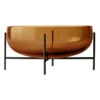 MENU Échasse Bowl, Amber -FINISH DESIGN SHOP 4798949 Echasse bowl Pack amber glass bronze brass base EE