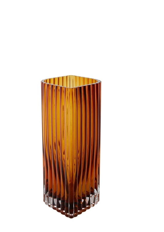 AYTM Folium Vase, L, Amber 4 AYTM Folium Vase, L, Amber - Image 2