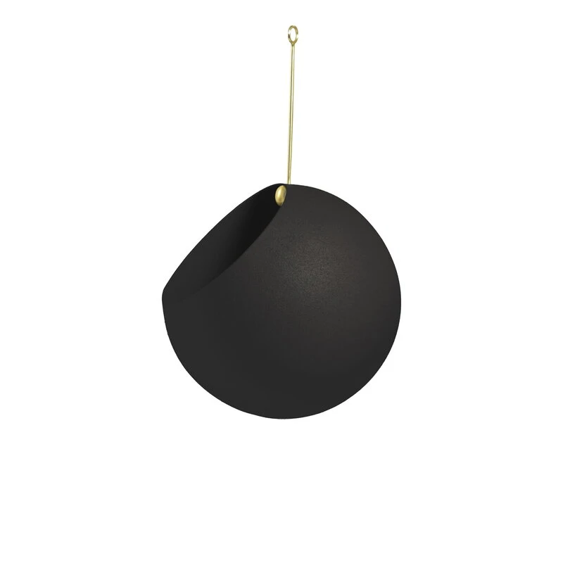 AYTM Globe Hanging Flowerpot, Small, Black - Gold 3 AYTM Globe Hanging Flowerpot, Small, Black - Gold