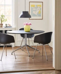 HAY Juice Vase, Wide, Yellow 10 HAY Juice Vase, Wide, Yellow -FINISH DESIGN SHOP AAT20 alu frame black linoleum PC Pendant Lamp black Juice Vase yellow AAC26 soft black shell chrome base