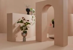 AYTM Torus Flowerpot, S, Silver - Taupe -FINISH DESIGN SHOP AYTM S1 01 095 1