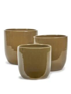 Serax Glazed Shades Pot, Mustard -FINISH DESIGN SHOP B7120006s1