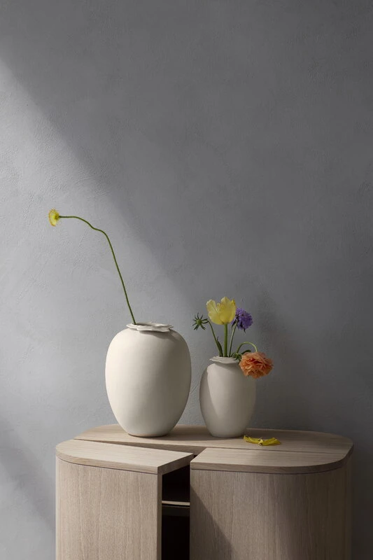 Northern Brim Vase, 28 Cm, Beige 4 Northern Brim Vase, 28 Cm, Beige - Image 2