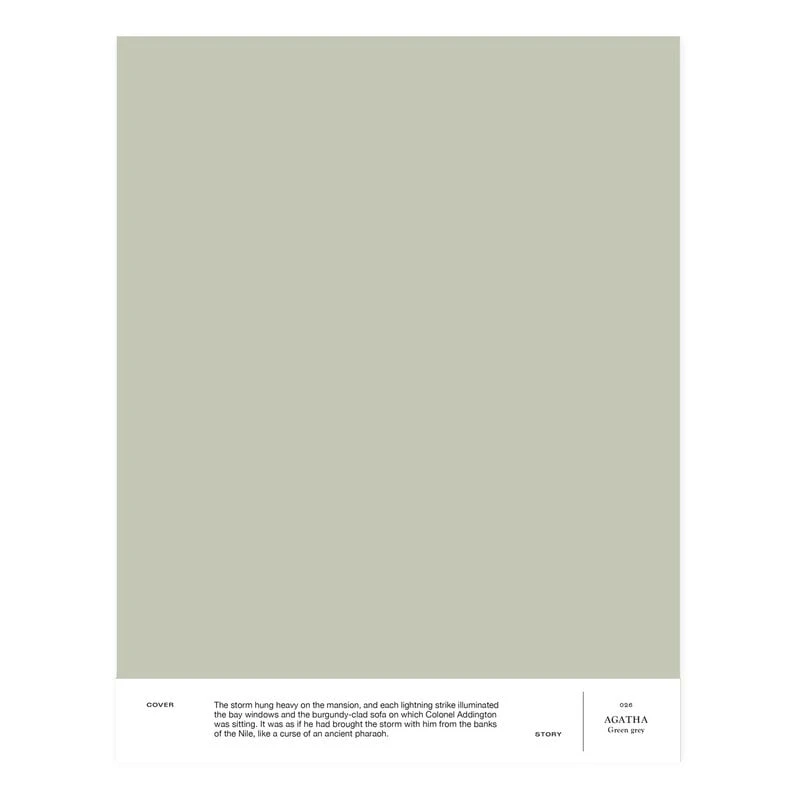 Cover Story Cover Story Paint Sample, 026 AGATHA - Green-grey 3 Cover Story Cover Story Paint Sample, 026 AGATHA - Green-grey