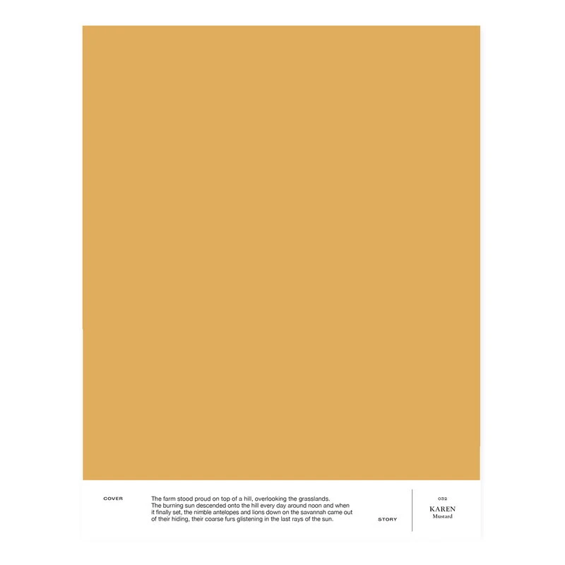 Cover Story Paint Sample, 032 KAREN - Mustard 3 Cover Story Paint Sample, 032 KAREN - Mustard