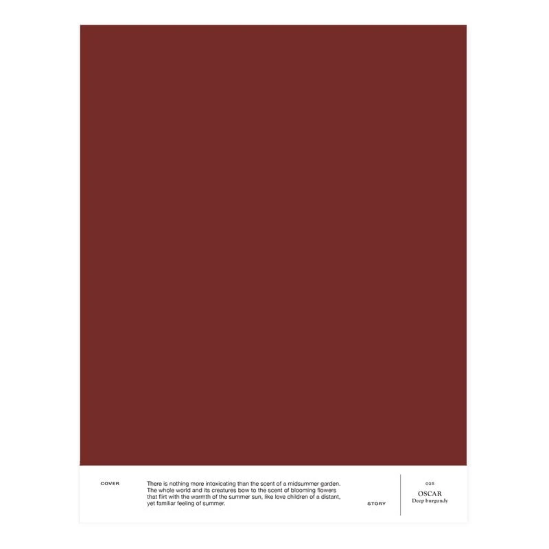 Cover Story Cover Story Paint Sample, 025 OSCAR - Deep Burgundy 3 Cover Story Cover Story Paint Sample, 025 OSCAR - Deep Burgundy