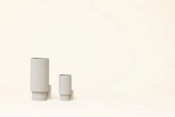 Form & Refine Alcoa Vase, Large, Light Grey -FINISH DESIGN SHOP F R alcoa vases grey front 1