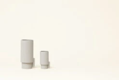 Form & Refine Alcoa Vase, Small, Light Grey -FINISH DESIGN SHOP F R alcoa vases grey front