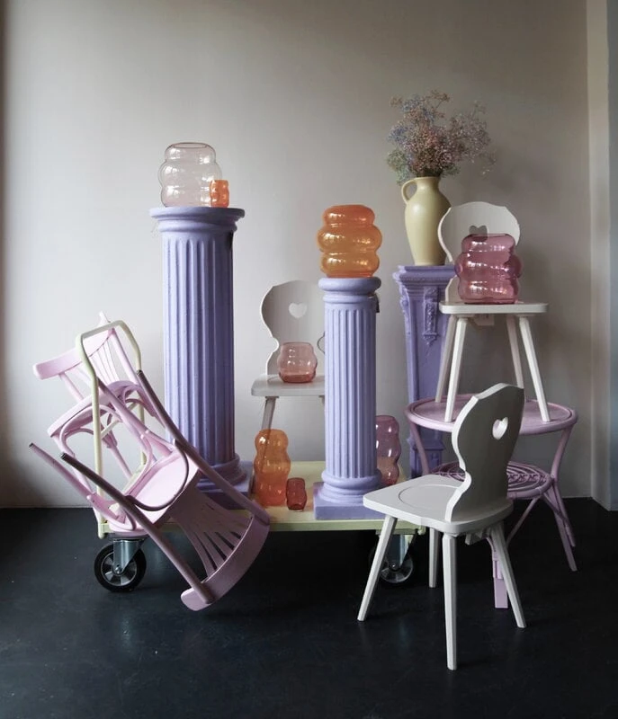 Fundamental Berlin Muse Vase, Large, Rubine 5 Fundamental Berlin Muse Vase, Large, Rubine - Image 3