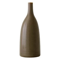MENU Strandgade Stem Ceramic Vase, Olive Green