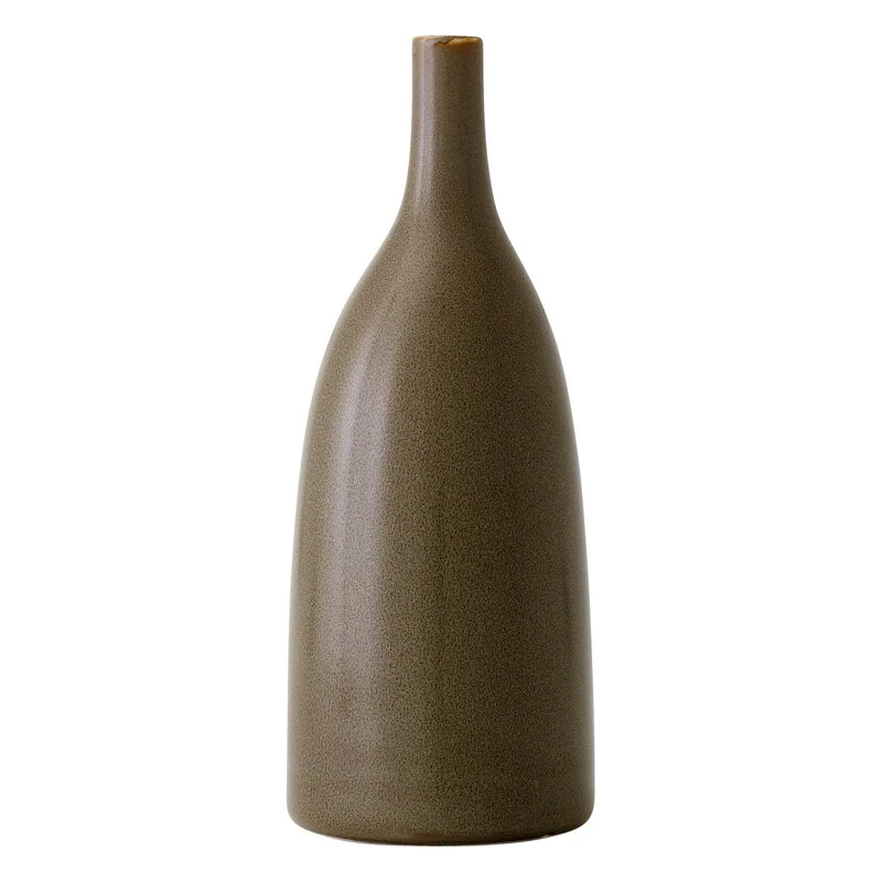 MENU Strandgade Stem Ceramic Vase, Olive Green 3 MENU Strandgade Stem Ceramic Vase, Olive Green