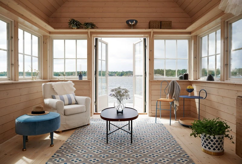 Klong Orb Vase, Large, Blue 4 Klong Orb Vase, Large, Blue - Image 2