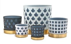 Klong Trio Flower Pot, White Square -FINISH DESIGN SHOP trio series noresize 2